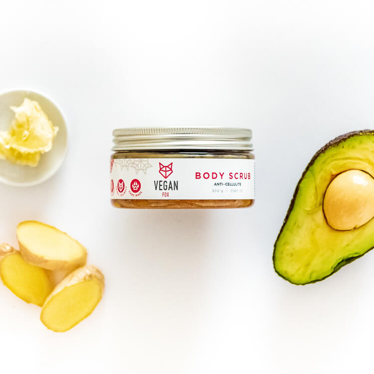 Pretcelulīta ķermeņa skrubis Ingvers, 300 g