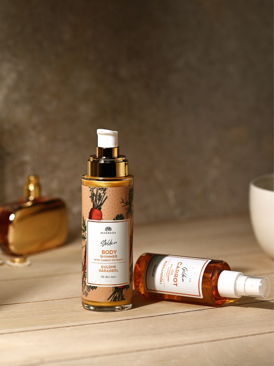 Zelta mirdzuma gēls ar burkānu ekstraktu - 100 ml