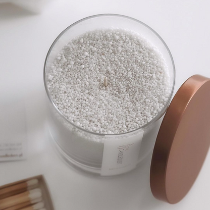 Pulverveida svece stiklā - pusnakts 160g