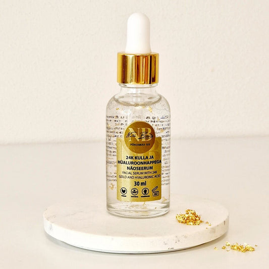 24K zelta un hialuronskābes sejas serums, 30ml
